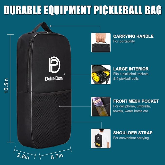 DULCE DOM Pickleball Paddles 2/4 with 4 Pickleball