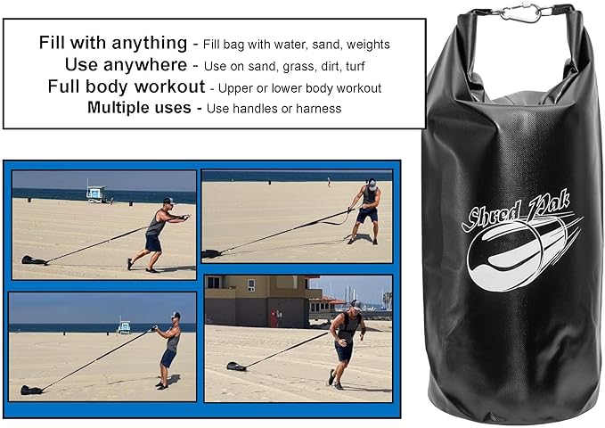 Resistance Training Sled - Weight Sled Harness & 3X The 4-Piece Kit