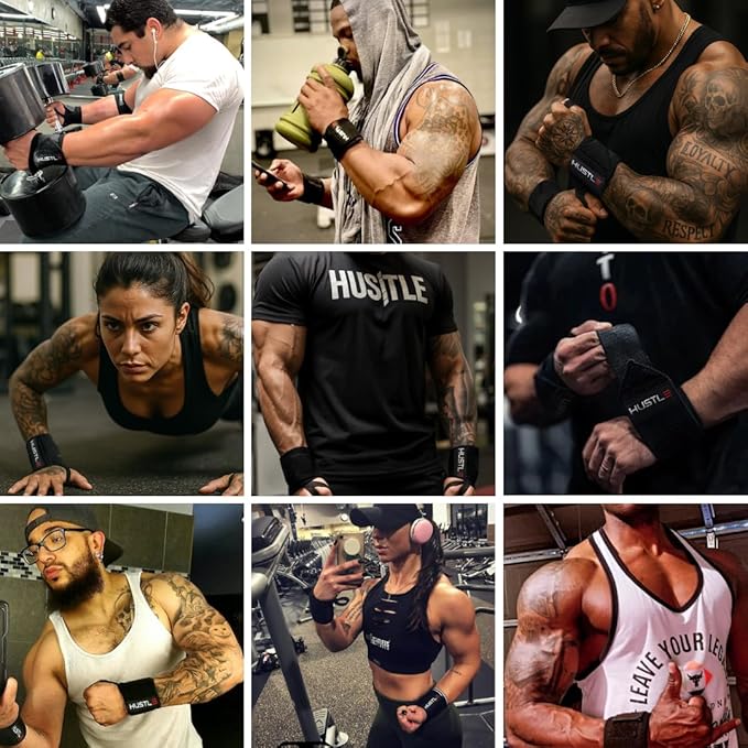 Wrist Wraps for Weightlifting (USPA Approved) - 18" or 12" Premium Quality Weight Lifting Wrist Straps - Best Gym Wrist Wraps with Thumb Loop for Powerlifting & Weight Training for Men & Women