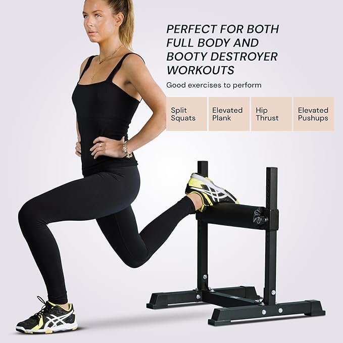 Adjustable Single Leg Squat Roller for Bulgarian Split Squats, Lunges, and Lower Body Workout