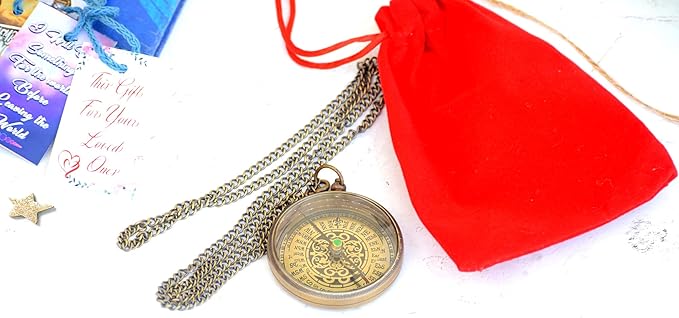 Navigational Compass Locate Compass Engraved Necklace Compass Antique
