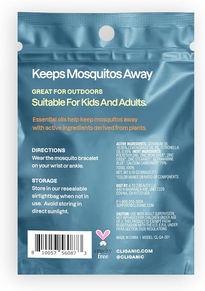 Cliganic 10 Pack Mosquito Repellent Bracelets
