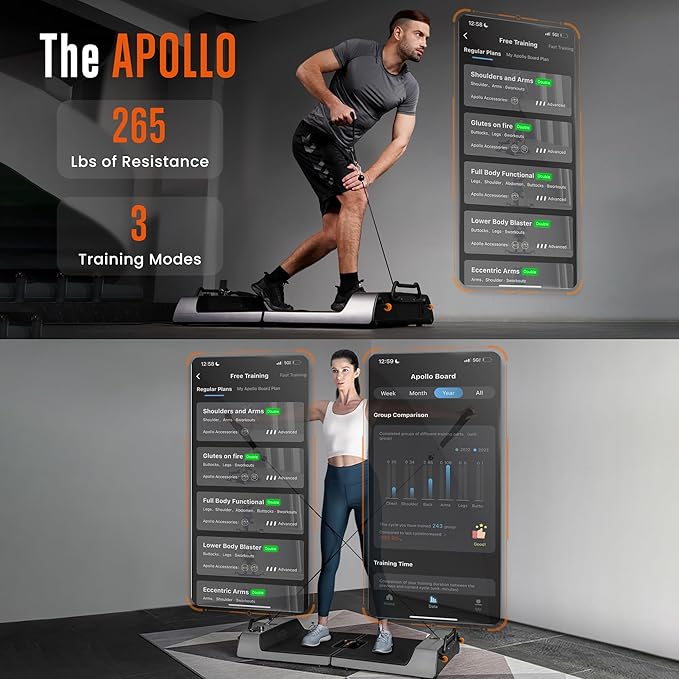 SQUATZ Apollo Board Smart Home Gym 265 LBS Resistance 3 Training