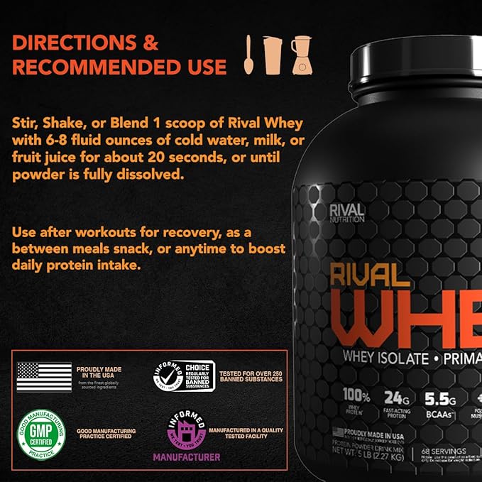Rival Nutrition Rival Whey- Strawberries & Cream 5lbs.