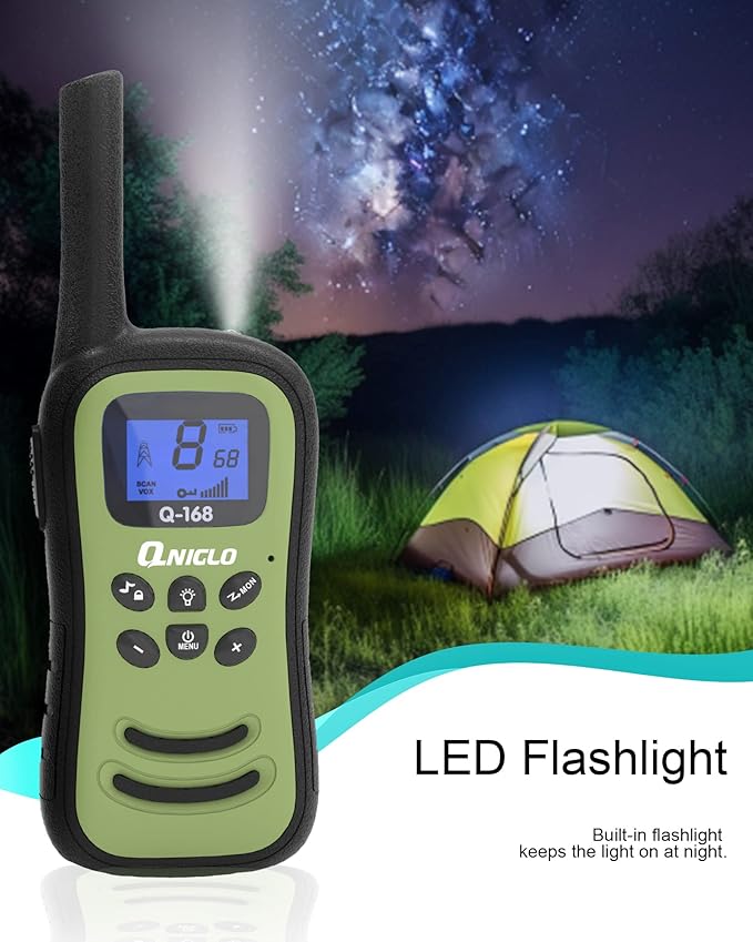 Qniglo Walkie Talkies for Adults/Kids 22 FRS 2 Way Adventure(4 Pack)