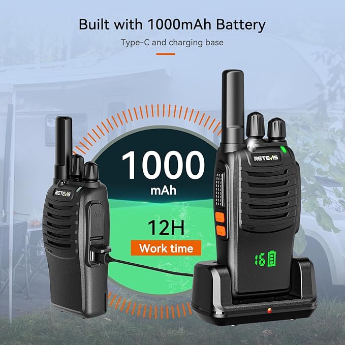 Retevis H-777H Walkie Talkies Long Range 2 Way (1 Pack)