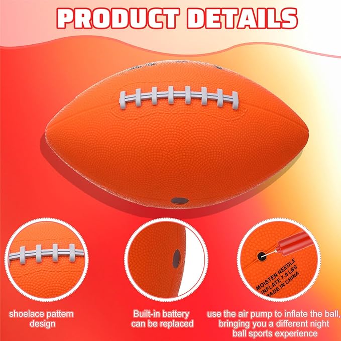Lenwen 6 Pcs Light Up Balls Set Include 6 Football 5 Soccer
