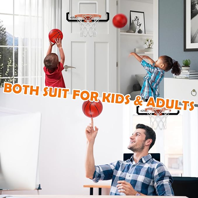 Indoor Mini Basketball Hoop for Kids and Adults