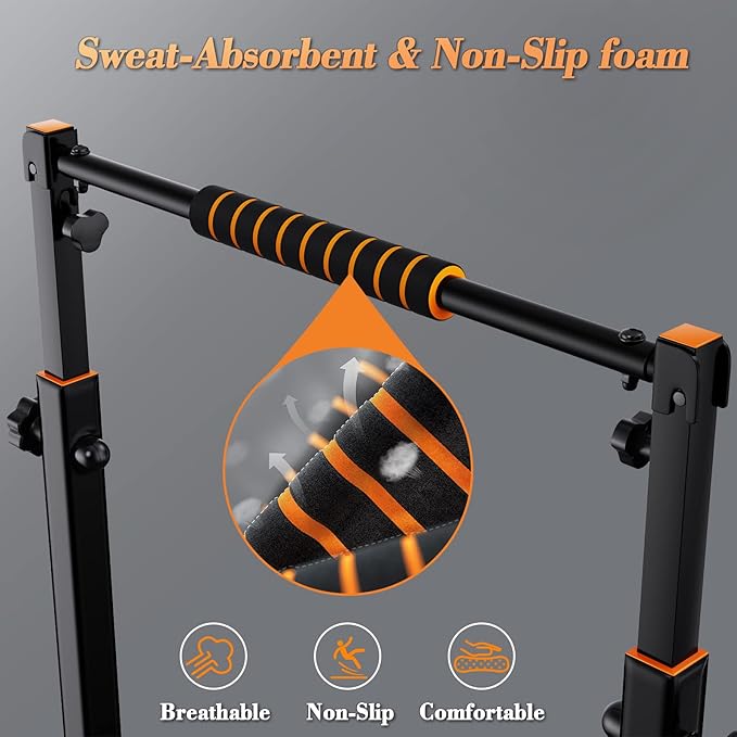 Sportsroyals Dip Bar, Adjustable Dip Stands Station for Home, Functional Heavy Duty Parallette Bars for Upper Body Workout (400/1200LBS Loading Capacity, 2025 New Version)