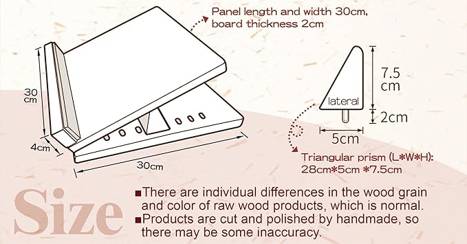 KIJO Studio Professional Wooden Slant Board for Calf 16 Adjustable 440 lbs