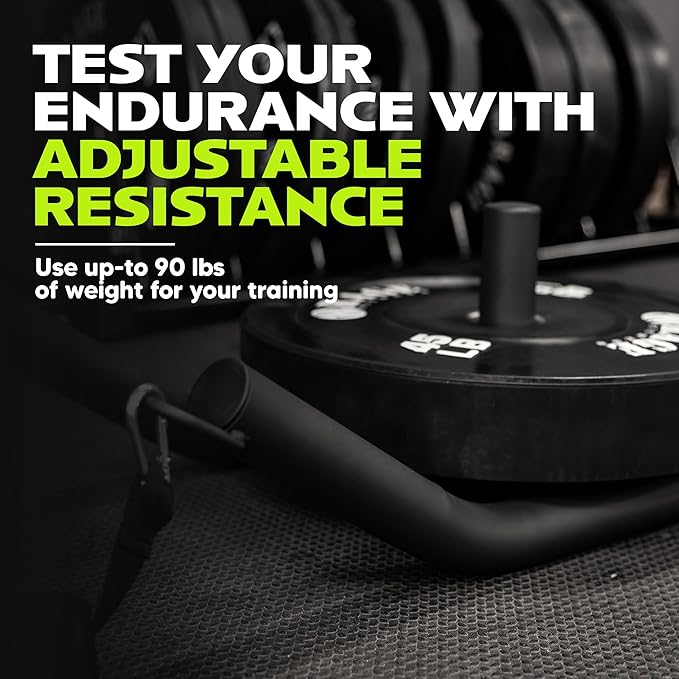 Speed Training Pull Sled, Workout Weight Sled for Upper Lower Body Speed & Strength Development, Endurance & Cardio Training, Helps Build Knee Strength, Compatible with 2" Weight Plates