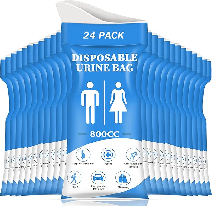 DIBBATU Disposable Urine Bag 12/24 PCS 800ML Emergency