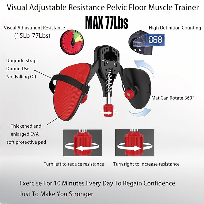 Thigh Master Adjustable Resistance 0-77 lbs