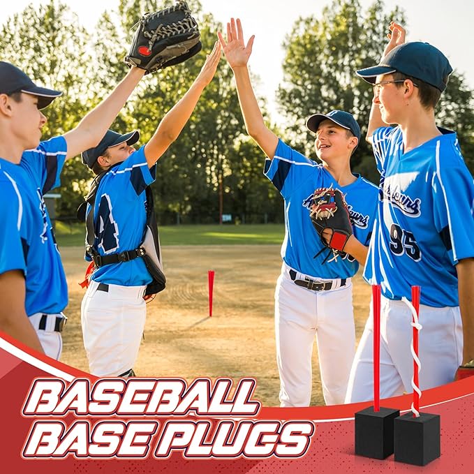 Shappy 12 Pieces Base Plug Baseball Base Plugs