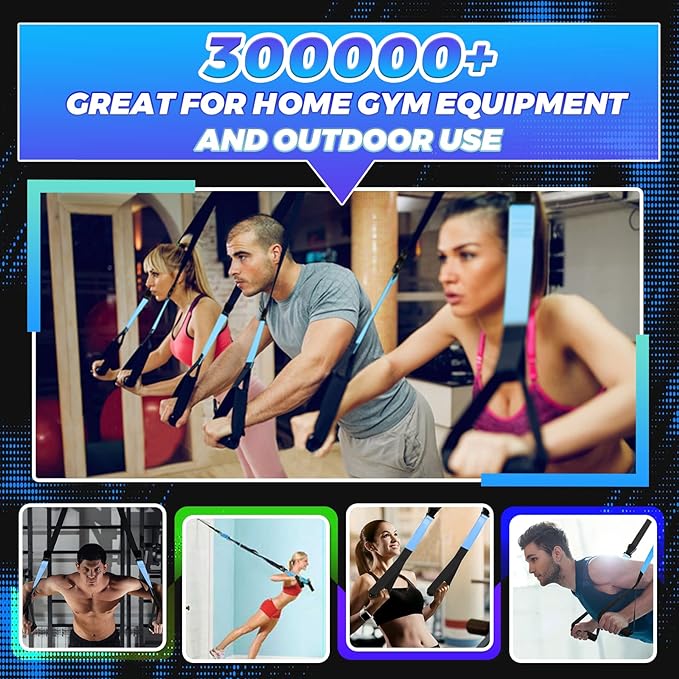 Bodyweight Fitness Resistance Suspension Kit Extension Strap Door Anchors
