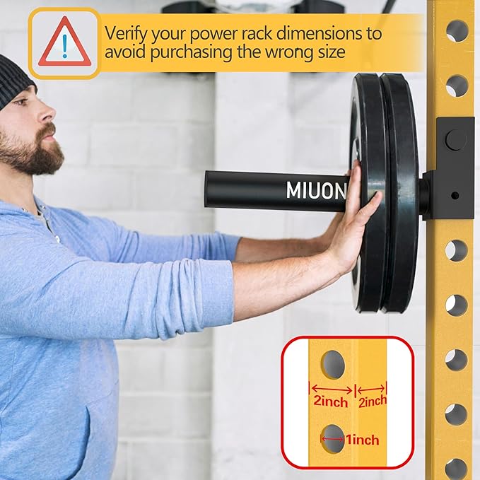 Weight Plate Holder, Weight Plate Rack Storage for 2X2 Power Rack Attachments, Extended Version Hang More 2" Weight Plates (1 Pair)