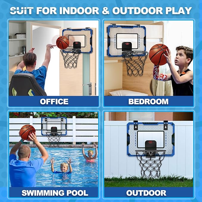 Indoor Basketball Hoop for Kids Age 5-10 3 Balls