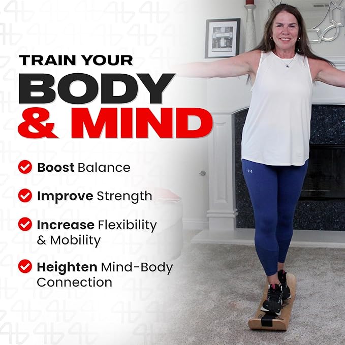 Balance Trainer for Adults - Slackboard Standing Desk Balance Board and Home Workout Equipment, Balancing Trainer for Yoga, Strength, Coordination, Concentration - Nirvana