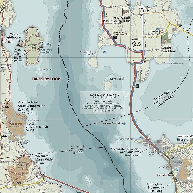 Burlington Vermont Outdoor Adventure Map