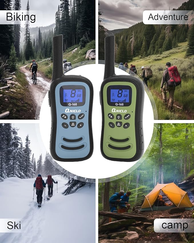 Qniglo Walkie Talkies for Adults/Kids 22 FRS 2 Way Adventure(4 Pack)