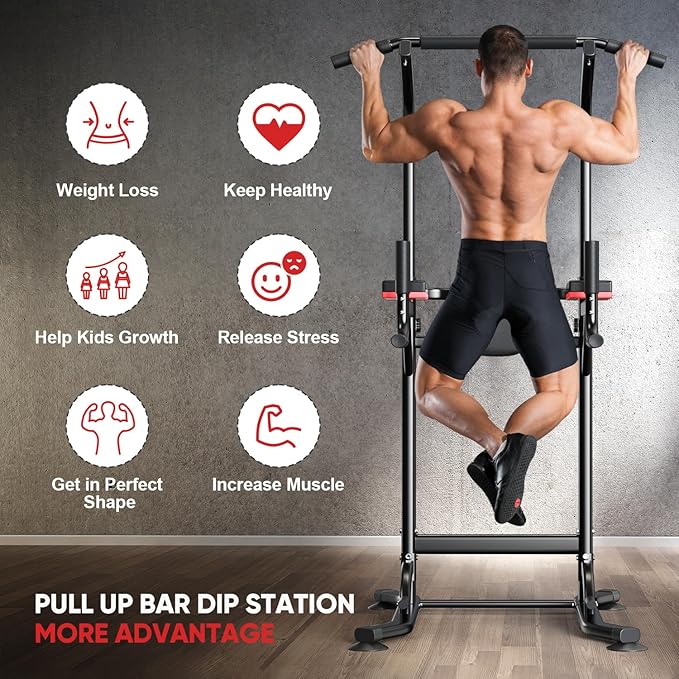 Power Tower Pull Up Bar Station