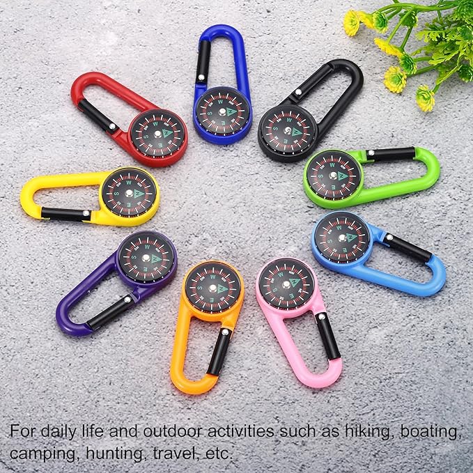 PATIKIL Compass, Buckle Compass Keychain Waterproof Survival Pocket