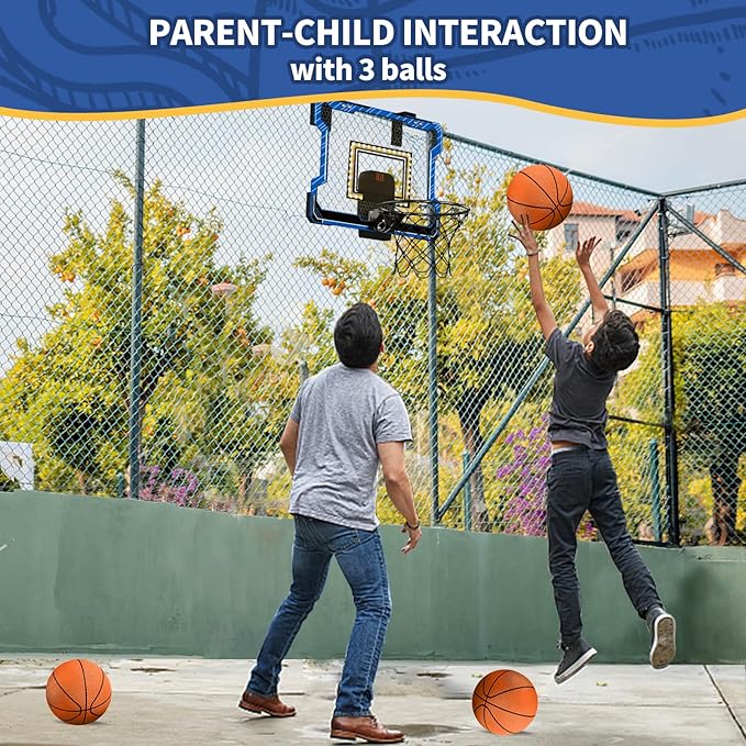 Mini Basketball Hoop Indoor with Scoreboard/LED Light