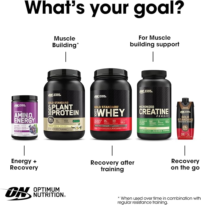 Optimum Nutrition Amino Energy - Pre Workout with Green Tea, BCAA, Amino Acids, Keto Friendly, Green Coffee Extract, Energy Powder - Concord Grape, 30 Servings