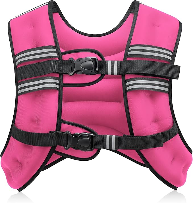 ZELUS Weighted Vest, 16lb Weight Vest with Reflective Stripe for Workout, Strength Training, Running, Fitness, Muscle Building, Weight Loss, Weightlifting