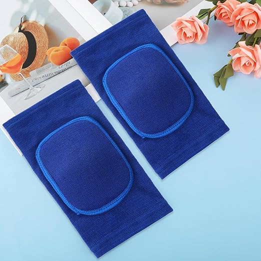 Sibba Kids Knee Pad, Breathable Elastic Knee Brace, Anti-Slip Padded Sponge Knee Protector for Volleyball Basketball Football (Blue)