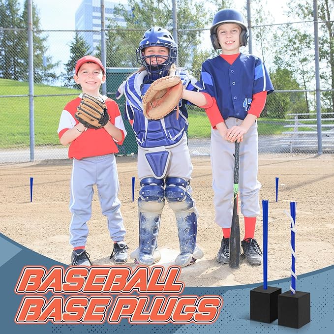 Shappy 24 Pieces Base Plug Baseball Base Plugs