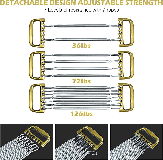 Detachable for Man Chest Expander Training Muscles Strengthen 7 Spring