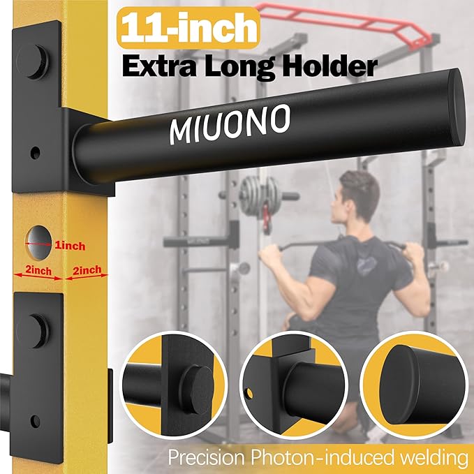 Weight Plate Holder, Weight Plate Rack Storage for 2X2 Power Rack Attachments, Extended Version Hang More 2" Weight Plates (1 Pair)