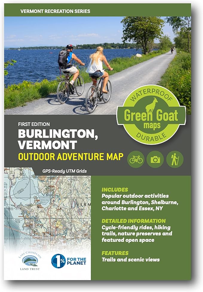 Burlington Vermont Outdoor Adventure Map