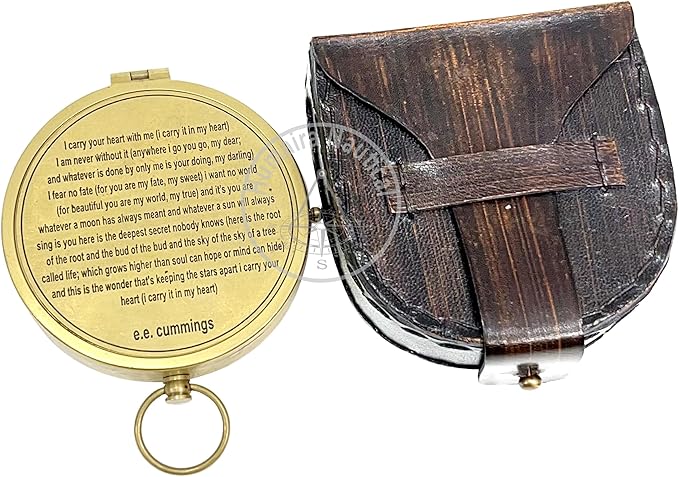 Antique Nautical Vintage Directional Magnetic Compass with Famous
