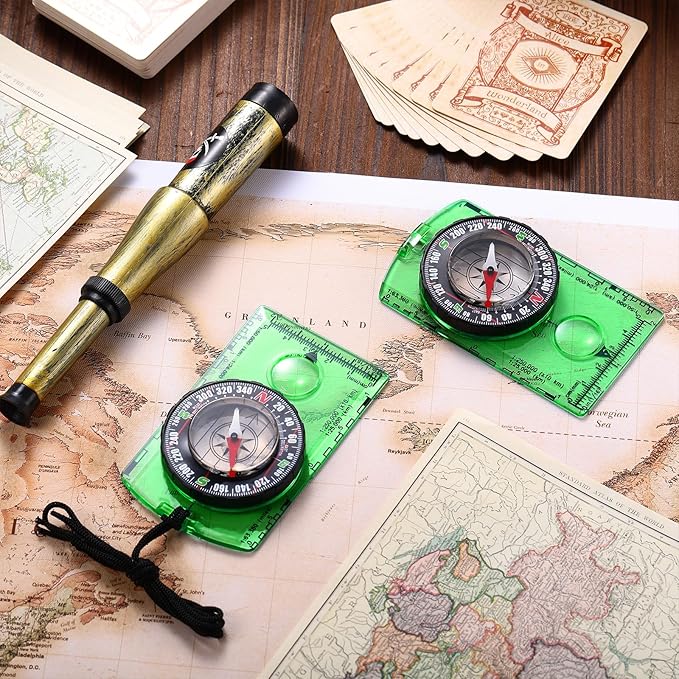 Geiserailie 20 Pcs Acrylic Orienteering Compass Navigation Backpacking