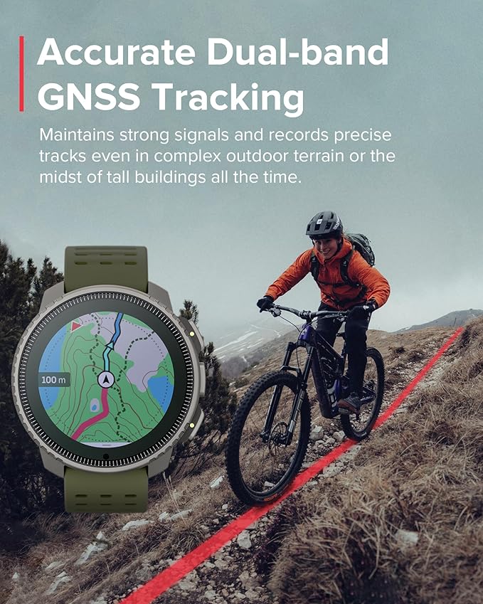 SUUNTO Vertical Solar GPS Watch, Premium Multisport Watch w/60-Day Battery Life, 1.4 inch Large Touchscreen, Heart Rate & Sleep Tracking, Dual-GNSS Navigation, Free Global Offline Map, Ti Forest