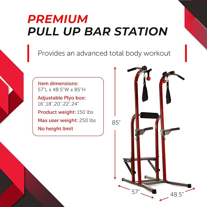 Stamina Power Tower - Dip Bar Pull Up 250 lbs