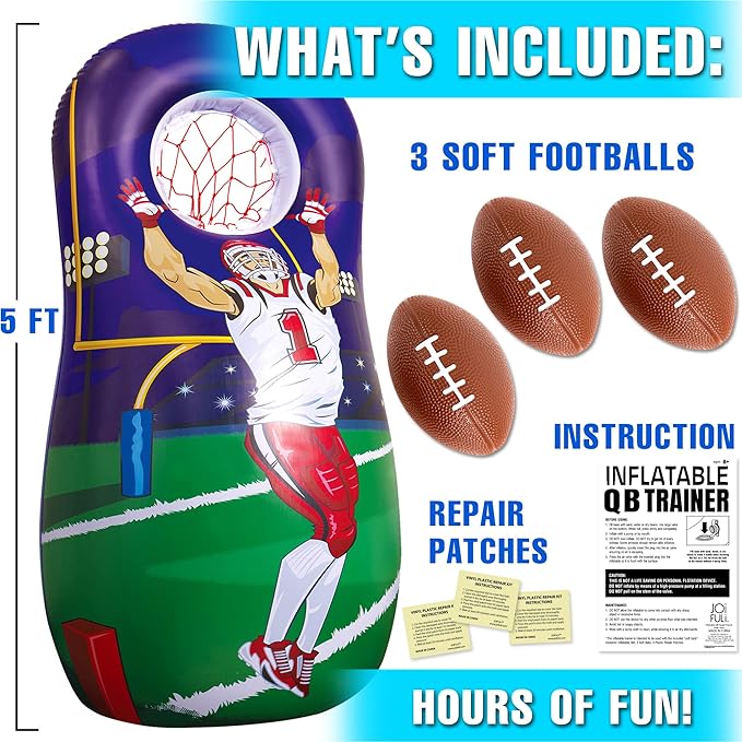 Inflatable Quarterback Football Target Toss Party Game