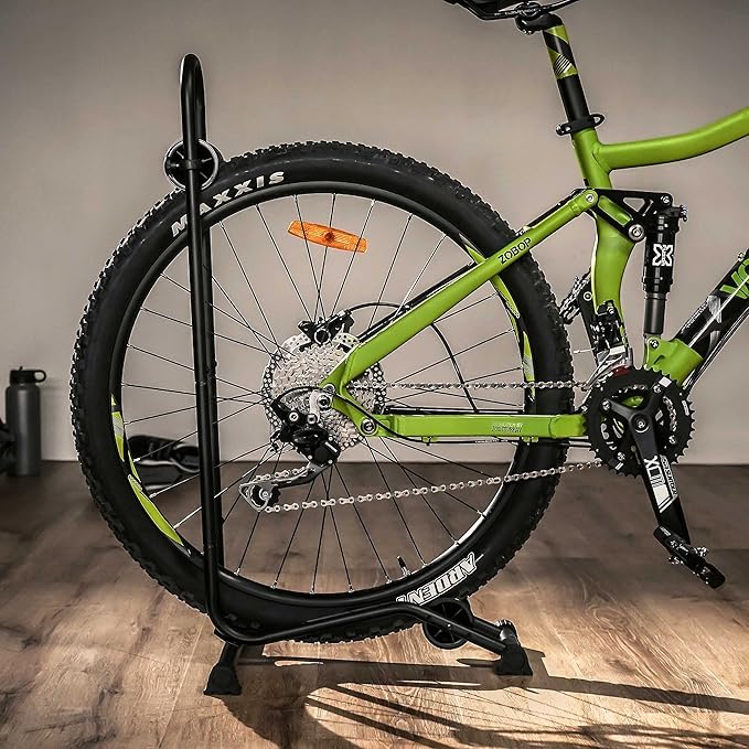 BikeHand Bike Floor Stand Parking Rack Stand - for 24"-29" Mountain MTB & Road Bikes Bicycles Indoor Outdoor Garage Storage - Classic for 1 Bike