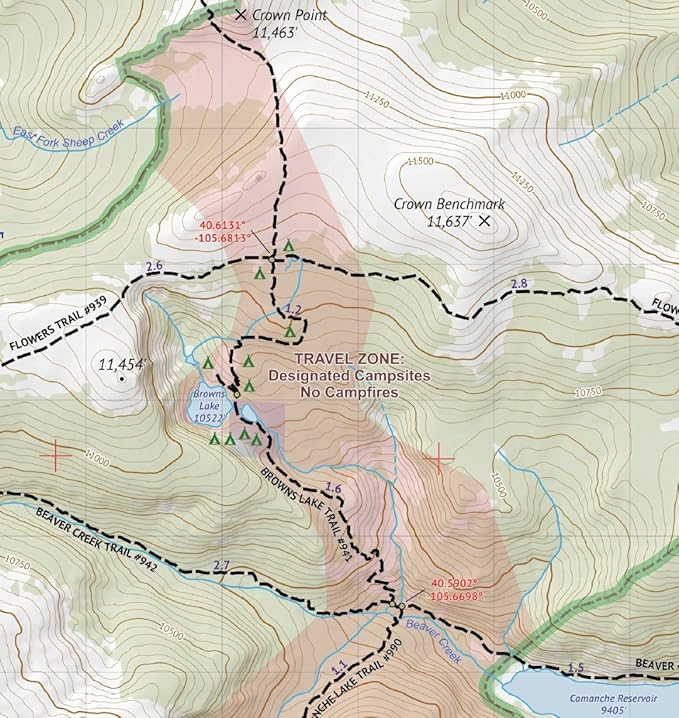 Outdoor Trail Maps LLC Comanche Peak Wilderness - (2018)