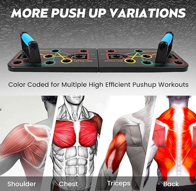 Wavar Portable Home Gym System: Large Compact Push