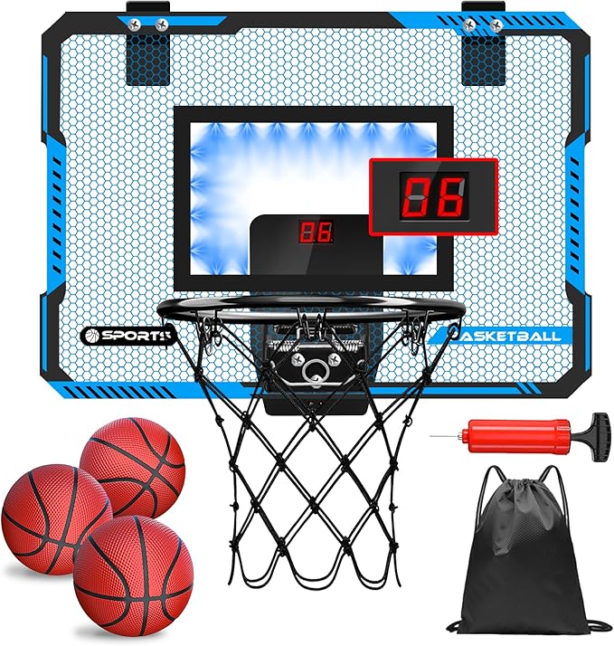 Indoor Basketball Hoops for Kids Over The Door 3 Balls