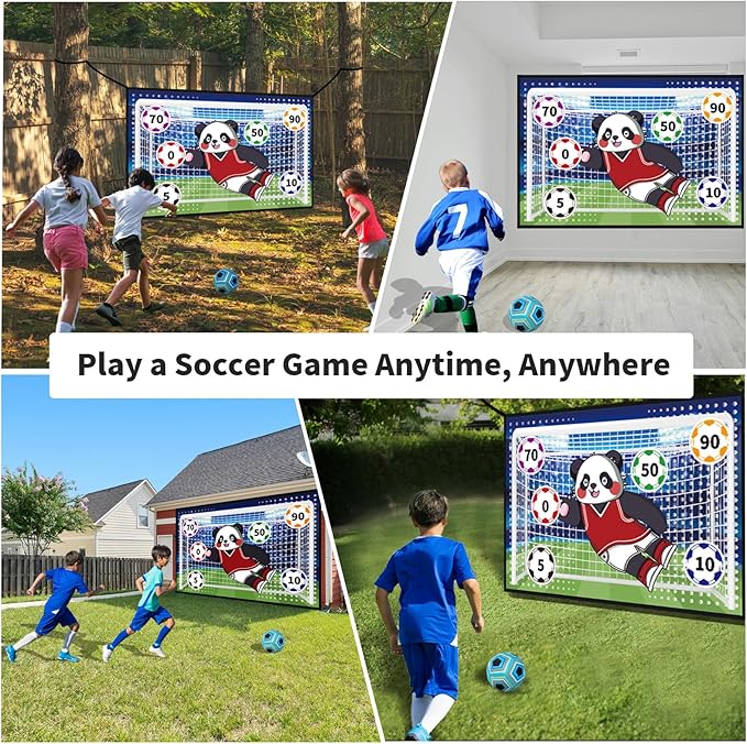 Soccer Ball Game Mat Set -Outdoor/Indoor/Backyard/Mini Soccer Toys Christmas(59 X 39.3 in)