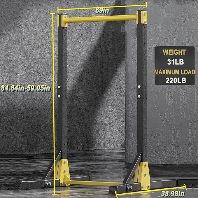Power Tower Dip Station 59-84in Adjustable