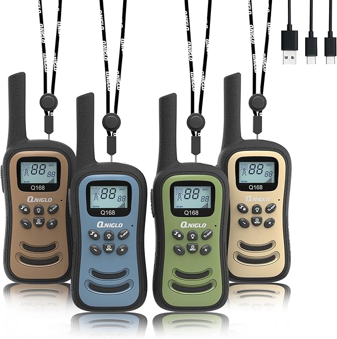 Qniglo Walkie Talkies for Adults/Kids 22 FRS 2 Way Adventure(4 Pack)