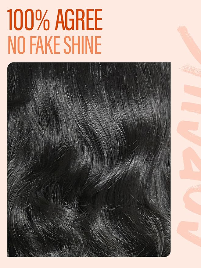 GORGIUS Glueless Wavy Wig with Bangs Natural Black Synthetic Curtain Bang Wig with Realistic Scalp 22 Inch