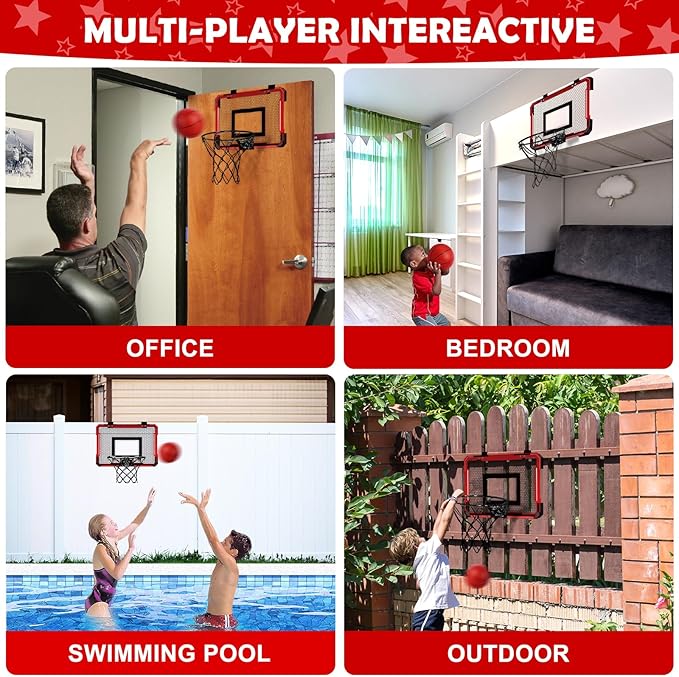 Indoor Mini Basketball Hoop for Kids and Adults
