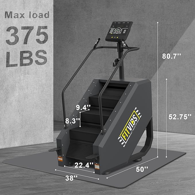 Stair Stepper Machine, Continuous climbing Stair Machine, Commercial Grade Stair Stepping Machine for Cardio and Lower Body Workouts, Max Load 375LBS