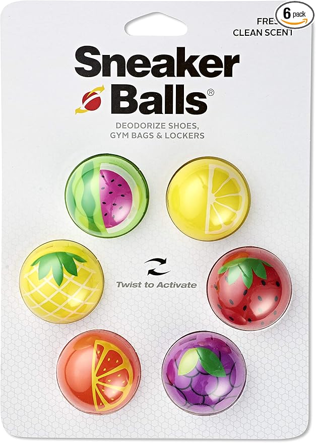 Fruitastic Sof Sole Shoe Eliminator & Remover, 3PK-Fresh, Clean Scent Blocks Odors-Twist-to-Activate, Colorful Designs, 6 Pack